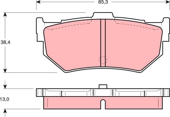 TRW GDB372 - Brake Pad Set, disc brake autospares.lv