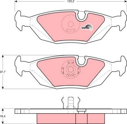 TRW GDB299 - Brake Pad Set, disc brake autospares.lv