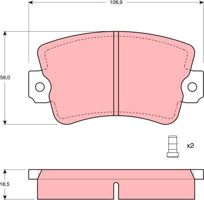 TRW GDB243 - Brake Pad Set, disc brake autospares.lv