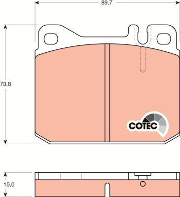 TRW GDB242 - Brake Pad Set, disc brake autospares.lv