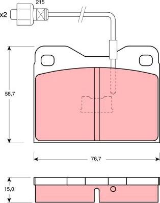 TRW GDB269 - Brake Pad Set, disc brake autospares.lv