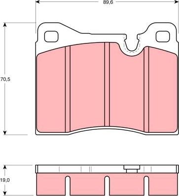 TRW GDB261 - Brake Pad Set, disc brake autospares.lv