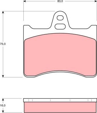 TRW GDB262 - Brake Pad Set, disc brake autospares.lv