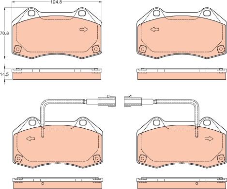 TRW GDB2049 - Brake Pad Set, disc brake autospares.lv