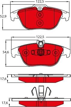 TRW GDB2051DTE - Brake Pad Set, disc brake autospares.lv