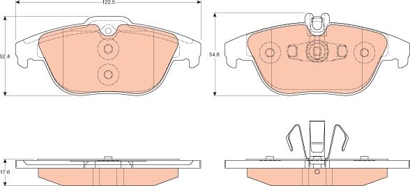 TRW GDB2051 - Brake Pad Set, disc brake autospares.lv