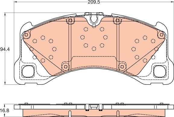 TRW GDB2052 - Brake Pad Set, disc brake autospares.lv