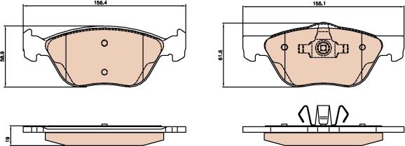 TRW GDB2067 - Brake Pad Set, disc brake autospares.lv