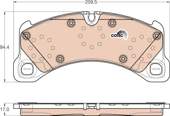 TRW GDB2004 - Brake Pad Set, disc brake autospares.lv