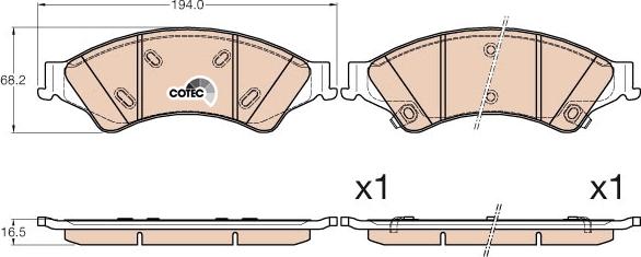 TRW GDB2005 - Brake Pad Set, disc brake autospares.lv