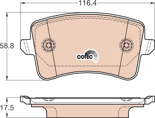 TRW GDB2000 - Brake Pad Set, disc brake autospares.lv