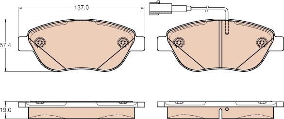 TRW GDB2001 - Brake Pad Set, disc brake autospares.lv