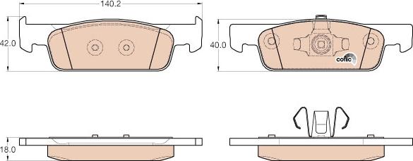 TRW GDB2016 - Brake Pad Set, disc brake autospares.lv