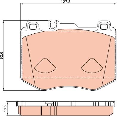 TRW GDB2081 - Brake Pad Set, disc brake autospares.lv