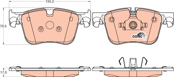 TRW GDB2035 - Brake Pad Set, disc brake autospares.lv