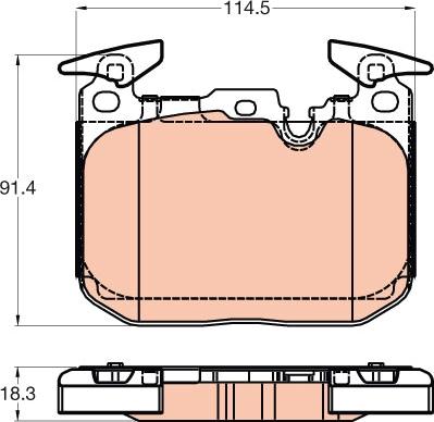 TRW GDB2031 - Brake Pad Set, disc brake autospares.lv