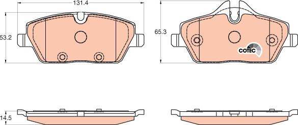 TRW GDB2038 - Brake Pad Set, disc brake autospares.lv