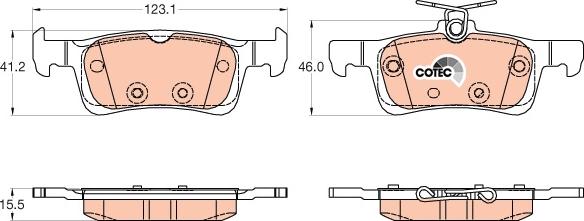TRW GDB2037 - Brake Pad Set, disc brake autospares.lv