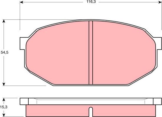 TRW GDB203 - Brake Pad Set, disc brake autospares.lv