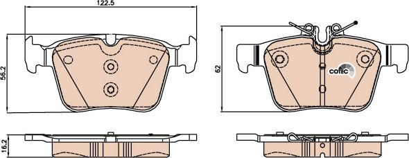 TRW GDB2071 - Brake Pad Set, disc brake autospares.lv