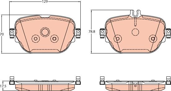 TRW GDB2191 - Brake Pad Set, disc brake autospares.lv