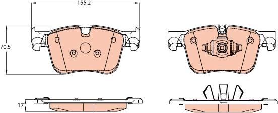 TRW GDB2193 - Brake Pad Set, disc brake autospares.lv