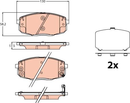 TRW GDB2192 - Brake Pad Set, disc brake autospares.lv