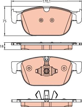 TRW GDB2153 - Brake Pad Set, disc brake autospares.lv