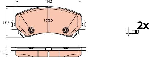 TRW GDB2152 - Brake Pad Set, disc brake autospares.lv