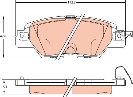 TRW GDB2163 - Brake Pad Set, disc brake autospares.lv