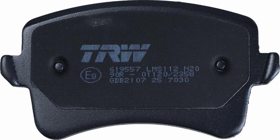 TRW GDB2107 - Brake Pad Set, disc brake autospares.lv