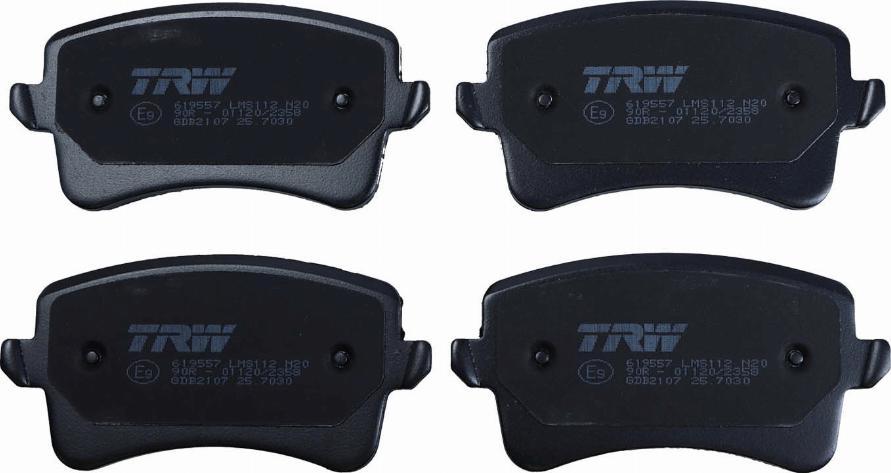 TRW GDB2107 - Brake Pad Set, disc brake autospares.lv