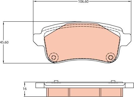 TRW GDB2136 - Brake Pad Set, disc brake autospares.lv