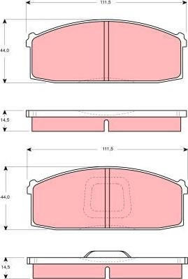 TRW GDB213 - Brake Pad Set, disc brake autospares.lv