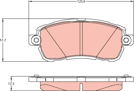 TRW GDB2176 - Brake Pad Set, disc brake autospares.lv