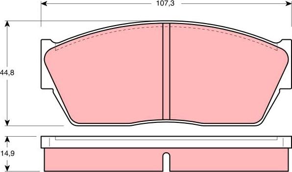 MOPROD MDP0285 - Brake Pad Set, disc brake autospares.lv