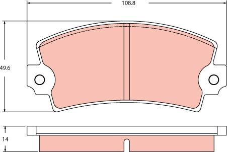 TRW GDB2398 - Brake Pad Set, disc brake autospares.lv