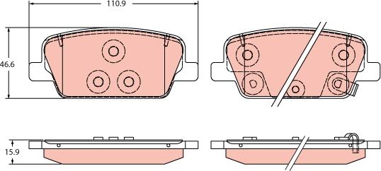 TRW GDB2359 - Brake Pad Set, disc brake autospares.lv