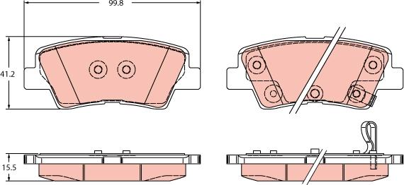 TRW GDB2353 - Brake Pad Set, disc brake autospares.lv