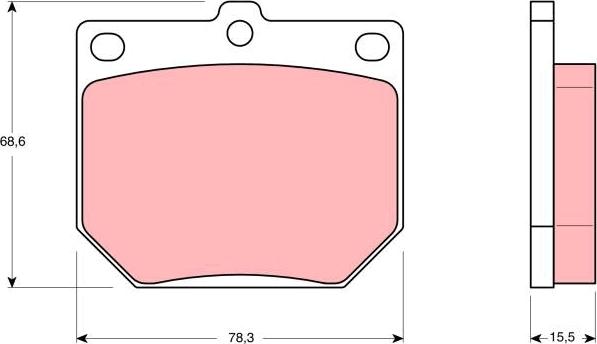 TRW GDB232 - Brake Pad Set, disc brake autospares.lv