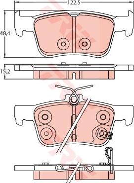 TRW GDB2252 - Brake Pad Set, disc brake autospares.lv