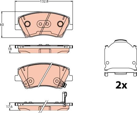 TRW GDB2203 - Brake Pad Set, disc brake autospares.lv