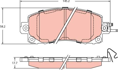 TRW GDB2216 - Brake Pad Set, disc brake autospares.lv