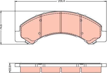 TRW GDB2287 - Brake Pad Set, disc brake autospares.lv