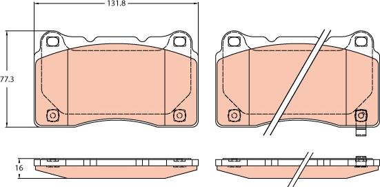 TRW GDB2237 - Brake Pad Set, disc brake autospares.lv