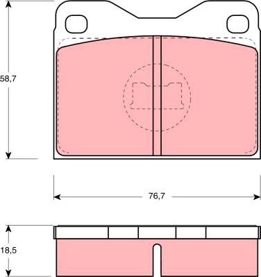 TRW GDB279 - Brake Pad Set, disc brake autospares.lv