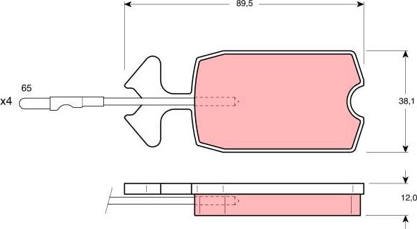 TRW GDB277 - Brake Pad Set, disc brake autospares.lv