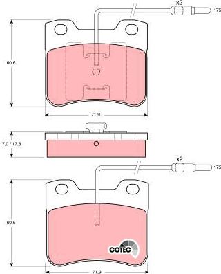 TRW GDB794 - Brake Pad Set, disc brake autospares.lv