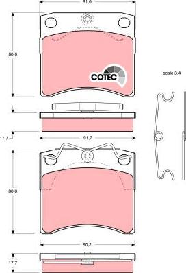 TRW GDB791 - Brake Pad Set, disc brake autospares.lv