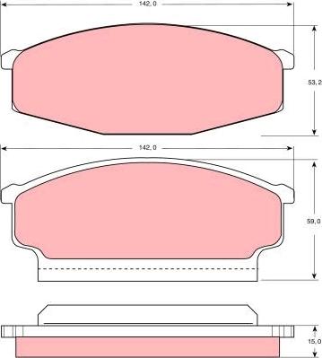 TRW GDB748 - Brake Pad Set, disc brake autospares.lv